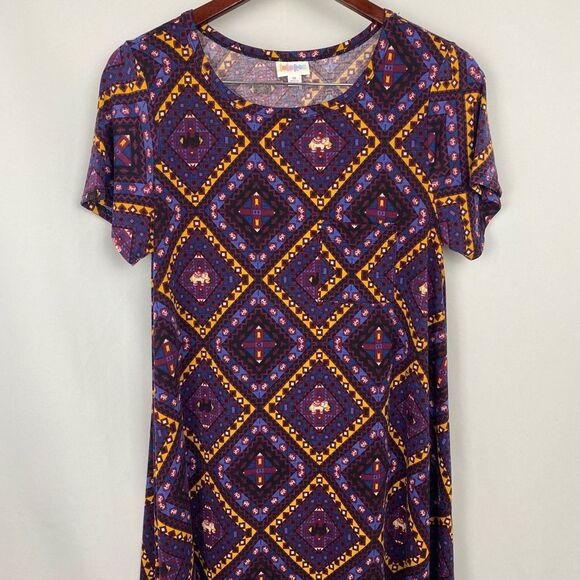 LuLaRoe Carly Dress, Elephant Print - Picture 9 of 11